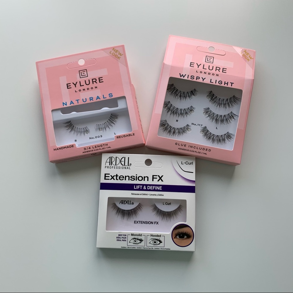 NIB 3 Packs (5 Pairs) of Ardell & Eyelure Lashes